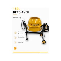 150 L Betoniyer Harç Karma Makinası Karıştırıcı