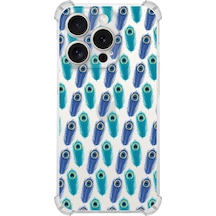 Printify Apple Uyumlu iPhone 15 Pro Devil Eye 4 Şeffaf Köşe Ve Kamera Korumalı Korumalı Antişok Kılıf 0166d