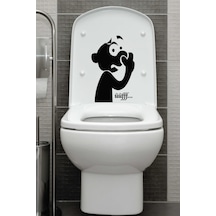 Komik Uff Koku Dekoratif Klozet Banyo Sticker-9 Renkli