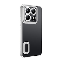 Xiaomi 14t Pro Kılıf Kamera Lens Korumalı Logo Gösteren İnce Hafif Celikaksesuar Gümüş