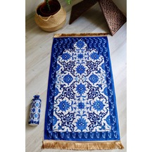Taşınabilir İpek Dokulu Keseli Seccade S1031 Lacivert Renk Mavi