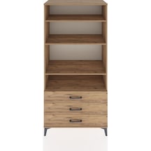 Hyperion Dolap Tek Raflı 7 Çekmeceli 88x44x182 Çam-çam Atlas Çam