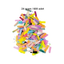 Pastel Renkler 15 X 5 Mm Dantel Oya Yazma Halhal Abiye Lazer Kesim Pul 600 Adet / 24 Gram