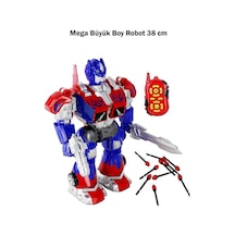 Mega Büyük Oyuncak Uzaktan Kumandalı Sünger Atan Işıklı Sesli Transformers Dev Robot Optimus