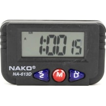 Nako Küçük Dijital Masa - Araba Saati Alarm Kronometre Na-613d Gkh