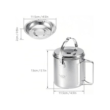 Jokmae Lixada Cpj-30 Katlanır Kulplu Buharlı Pişirme Tenceresi, Kamp Ve Seyahat İçin Pratik Çözüm Çok Renkli Çok Renkli