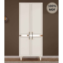 Kardelen 2 Kapak Mdf Ayaklı Tasarım Gardırop Aytaşı