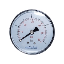 Mitalub Metal Gövde Arkadan Manometre 40mm X 2.5bar Mım4002mr