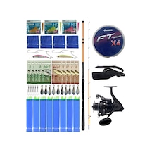 Yek Outdoor Hazır Tekne Oltası Seti Okuma Squider 210h 213cm Olta Kamışı&okuma Wave Power Wp-4000a1 Olta Makinesi