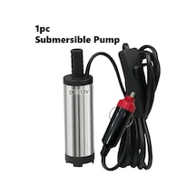 Chuangyinshop 12v 16mm Paslanmaz Çelik Dalgıç Yakıt Transfer Pompası 3m Kablo Ve Nozullu Gümüş