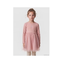 LC Waikiki Alıta Cıty Farkıyla Lcw Kids Pembe Ribana Taşlı Kız Çocuk Elbise Pembe - 928249912 Pembe