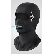 Flex Premium Reflektörlü Siyah Kar Maskesi Model 104 Balaklava Balaclava Motorsiklet Scooter Bisiklet Spor