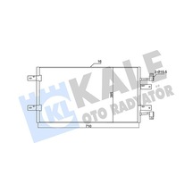 Kale 350720 Klima Radyatörü Kondanser Tavan Arka - Opel Vivaro 2006-2014 2.5 Cdti Dizel Klimalı Modeller 8200774211 - 2765000q0d - 2765000q0h - 4417651 - 4418531 - 93657126 - 93857126 - 93861172 - 8200465480 - 8200465489