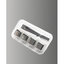 Metal Buz Küpü Seti Ve Buz Klipsi 4 Adet İçecek Soğutma Çok Renkli