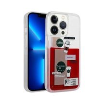 iPhone Uyumlu 14 Pro Kılıf İçi Sıvılı Starbucks Kapak