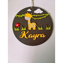 Çocuk Oda Kapı İsme Özel Süs Sarı
