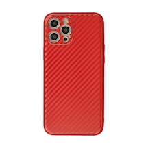 Newface Apple iPhone Uyumlu 12 Pro Kılıf Coco Karbon Silikon - Kırmızı Diğer