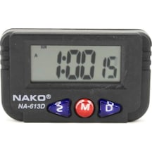 Nako Küçük Dijital Masa - Araba Saati Alarm Kronometre Na-613D Gk