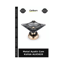 Özel Üretim Dekoratif Ev Aksesuarı Şık Tasarım Metal Ayaklı Cam Küllük Alk5620