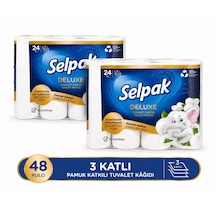 Selpak Deluxe Tuvalet Kağıdı Pamuk Katkılı 48 Rulo