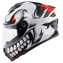 Givi 50.x Bones Kapalı Motosiklet Kaskı Kırmızı - Beyaz
