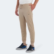 Slazenger PEARCE Erkek Fermuar Cepli Taş Gri Eşofman Altı