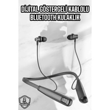Dijital Göstergeli Kulak İçi Kablosuz Bluetooth Kulaklık Boyun Bantlı Yeni Nesil 001