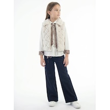 Xo Kids Kız Çocuk 3lu Alt Üst Takım 7-14 Yaş 3958-4958 Ekru
