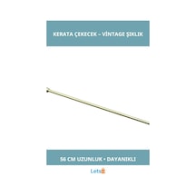 Letsii Dayanıklı Vintage Pirinç Kerata Çekecek 56 Cm Dekoratif Aksesuar