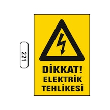 Dikkat Elektrik Tehlikesi Uyarı Ikaz Levhası (498494435)