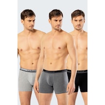 Cacharel Erkek Uzun Paçali 3'lü Boxer 1338/siyah-gri-antrasit Çok Renkli Cacharel Erkek Uzun Paçali 3'lü Boxer 1338/siyah-gri-antrasit Çok Renkli