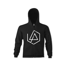 Linkin Park - Logo 4 Siyah Erkek Kapşonlu