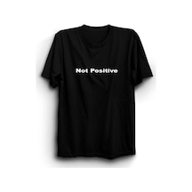 Stoned&Fame Unisex Siyah Not Positive Baskılı T-shirt SIYAH