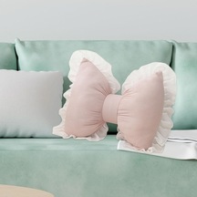 My Topped Yastık Fiyonk Şeklinde Nefes Alabilen Pembe Pembe Suntek Yatak Pembe Pembe