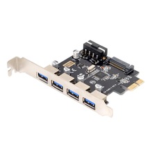 Cbtx 4 Port PCI-E USB 3.0 Hub PCI Express Genişletme Kartı Adaptörü