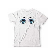 Eyelash Mavi Göz Extensıon Kaş Kirpik Eye Logo Çocuk Tişört 001
