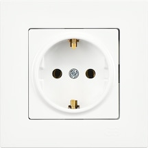 Günsan  Eqona Beyaz Topraklı Priz