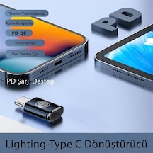 35w Type C To Lightning İphone 15 Max Pro Plus Yuva Çevirici Hızlı Şarj Aktarımı Otg Dönüştürücü Koyu Mavi Otgtm Otgtm-d