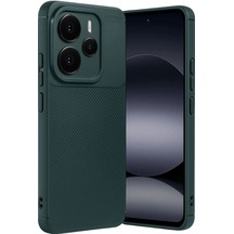 Xiaomi Note 14 5g Auto Focus Karbon Kapak - Koyu Yeşil Diğer