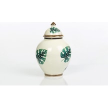 Vitale Yaprak Desenli Şah Küp Yeşil 21 cm AK.NRH0088