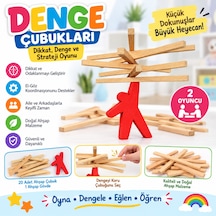 Denge Çubukları Akıl Zeka Denge Aile Oyunu