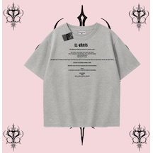 Tarzsokak El-varis İngilizce Rabbimin 99 İsminden El-varis Oversize Unisex Tişört Hakikat Temalı Streetwea Gri