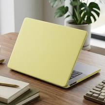 Apple Macbook Neo 13" İnç Uyumlu Kılıf A3404 2026 Mat Buzlu Koruyucu Sert Kapak Puslu Sarı Belirtilmemiş