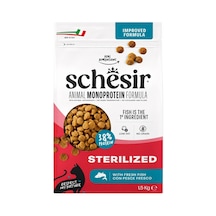 Schesir Monoprotein Balıklı Kısırlaştırılmış Yetişkin Kedi Maması 1,5 Kg