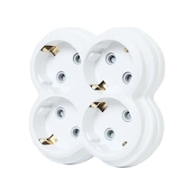 Dörtlü Topraklı Priz Çoklayıcı Fiş, 16a 250 Volt 0