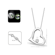 Kuyumcudukkani Zirconia Taşlı"kalp Figürlü"kolye - 32111-w-w Beyaz