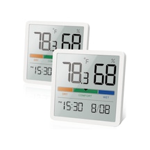 Hfambition Lcd Ekranlı İç Mekan Isı-nem Ölçer, Dokunmatik Arka Işık, Takvimli Hava İstasyonu 2 Adet