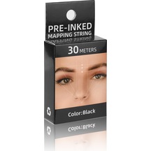 Geeksen Profesyonel Kaş Mikroblading İpi - 30 Metre Kömür Rengi - Hassas Kontür Çizimi İçin