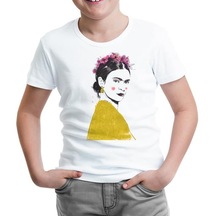Frida - Shade Beyaz Çocuk Tshirt