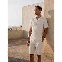 Lcw Vision Beyaz Regular Fit Armürlü Erkek Basic Gömlek